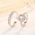 925 Sterling Silver Couple Ring Fashion AAA Zircon High Quality For Women Men Rings Wedding Fine Jewelry Accessories …