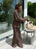 Cotton Linen Women's Pant Set Casual Loose Solid Buttons Shirt Pants Outfit Lady Daily Chic Loose Trousers Suit New