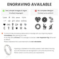 Custom Engrave Real Pure 925 Sterling Silver Rings For Women And Men Simple Couple Ring Smooth Wedding Band For Lover…