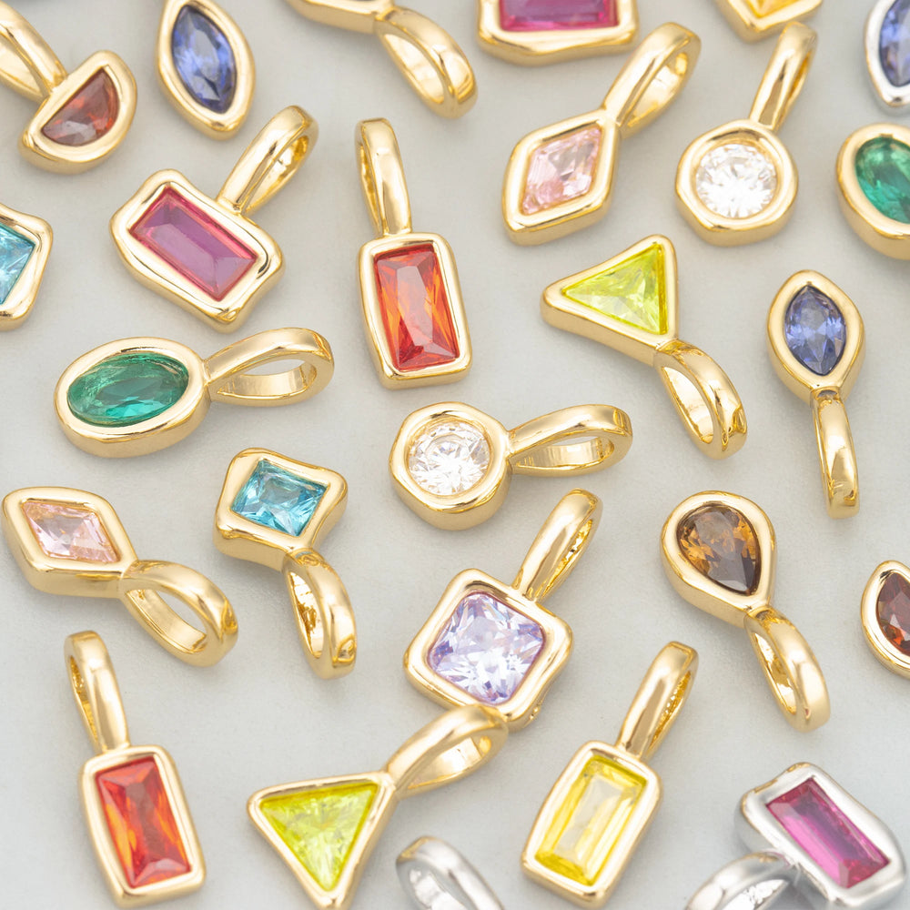 GUFEATHER,6pcs — lot,MH24,jewelry accessories,18k gold rhodium plated,copper,zircons,hand made,charms,diy pendants,je…
