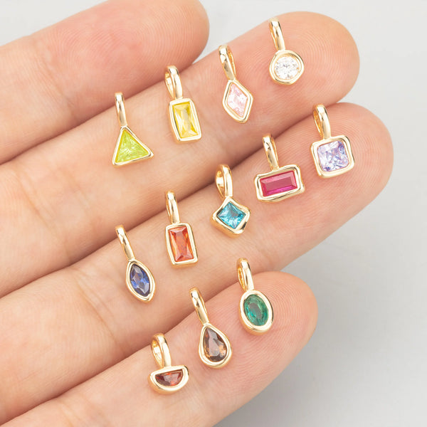 GUFEATHER,6pcs — lot,MH24,jewelry accessories,18k gold rhodium plated,copper,zircons,hand made,charms,diy pendants,je…