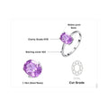 JewelryPalace Rose Gold Yellow Gold Plated Oval Natural Amethyst Citrine Garnet Topaz Peridot 925 Sterling Silver Rin…