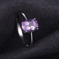 JewelryPalace Rose Gold Yellow Gold Plated Oval Natural Amethyst Citrine Garnet Topaz Peridot 925 Sterling Silver Rin…