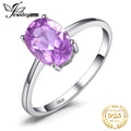 JewelryPalace Rose Gold Yellow Gold Plated Oval Natural Amethyst Citrine Garnet Topaz Peridot 925 Sterling Silver Rin…