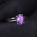 JewelryPalace Rose Gold Yellow Gold Plated Oval Natural Amethyst Citrine Garnet Topaz Peridot 925 Sterling Silver Rin…