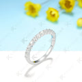 Kuololit 0.66CTW Lab Grown Diamond Rings for Men Women Soild 585 14K 18K White Gold Silver Wedding Band for Party Chr…