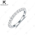 Kuololit 0.66CTW Lab Grown Diamond Rings for Men Women Soild 585 14K 18K White Gold Silver Wedding Band for Party Chr…
