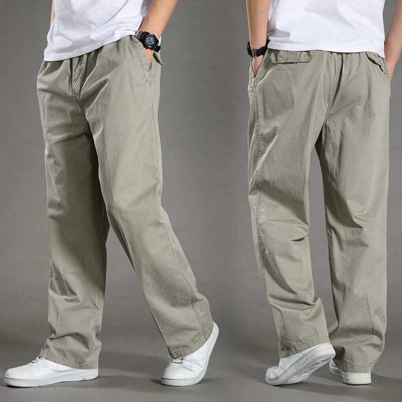 Men's Cargo Pants Summer Spring Cotton Work Wear New In Large Size 6XL Casual Climbing Joggers Sweatpants Hombre Autu…