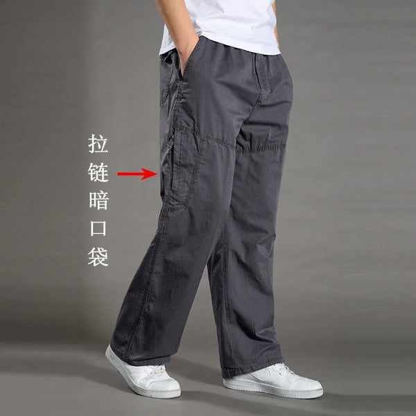 Men's Cargo Pants Summer Spring Cotton Work Wear New In Large Size 6XL Casual Climbing Joggers Sweatpants Hombre Autu…