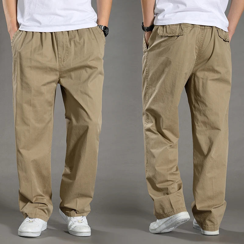 Men's Cargo Pants Summer Spring Cotton Work Wear New In Large Size 6XL Casual Climbing Joggers Sweatpants Hombre Autu…