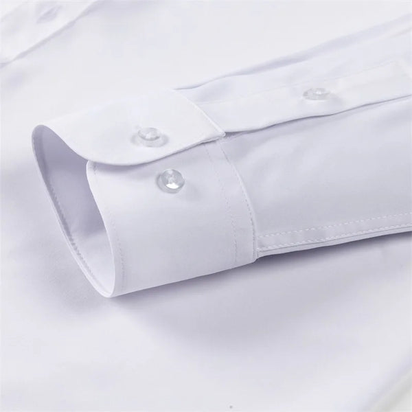 Men s Classic Button-Down Shirt with Long Sleeves Solid Color Casual Business Top for Spring Streetwear and Beach Vac…