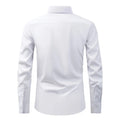 Men s Classic Button-Down Shirt with Long Sleeves Solid Color Casual Business Top for Spring Streetwear and Beach Vac…