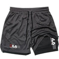 Men's Two-in-one Sports Shorts Breathable Casual Quick-drying Double-layer Shorts Summer Running Sportswear Bottoms M…