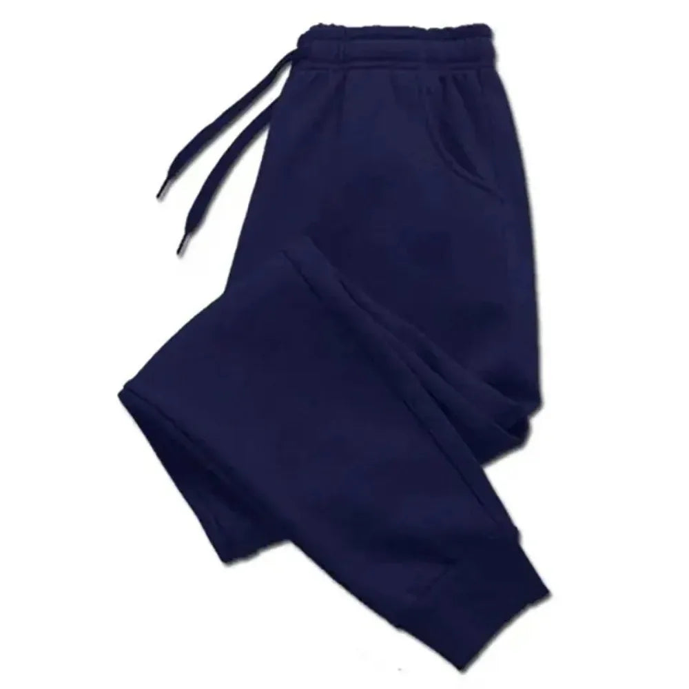 Mens Casual Pants Autumn Winter Fleece Sweatpants Men Running Jogger Sports Gym Trousers Fashion Solid Color Workout …