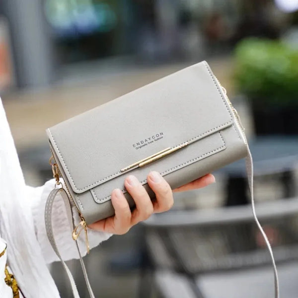 New Korean Women’s Mid-Size Wallet Bag – Convertible Shoulder Clutch with Coin Purse, Multifunctional Design