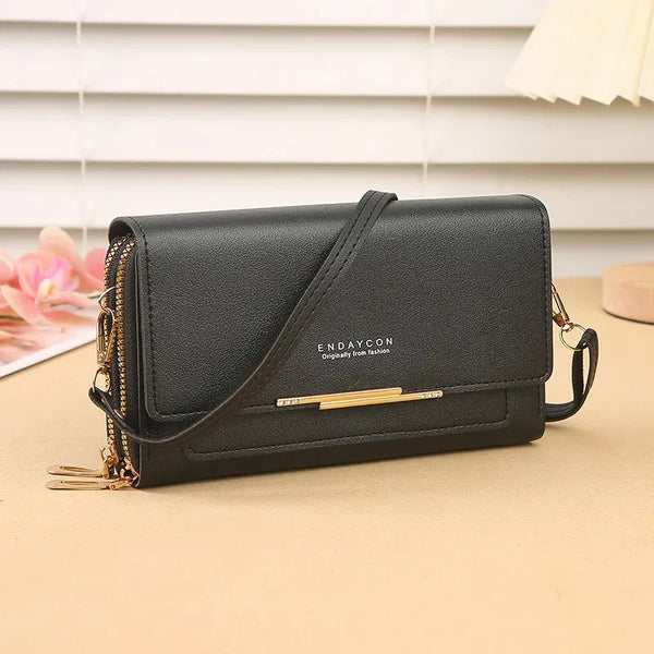 New Korean Women’s Mid-Size Wallet Bag – Convertible Shoulder Clutch with Coin Purse, Multifunctional Design