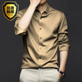 S-5XL Men's Shirt Long Sleeve Non iron Wrinkle Resistant Business Dress High end Professional Casual Suit White Shirt