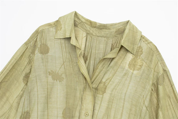 Women's Set Fashion Spring Jacquard Loose Ladies Shirt Summer Women Pants Casual Chic Print Set for Women